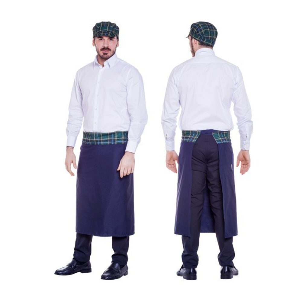GREMBIULE SCOZZESE LUNGO NAVY