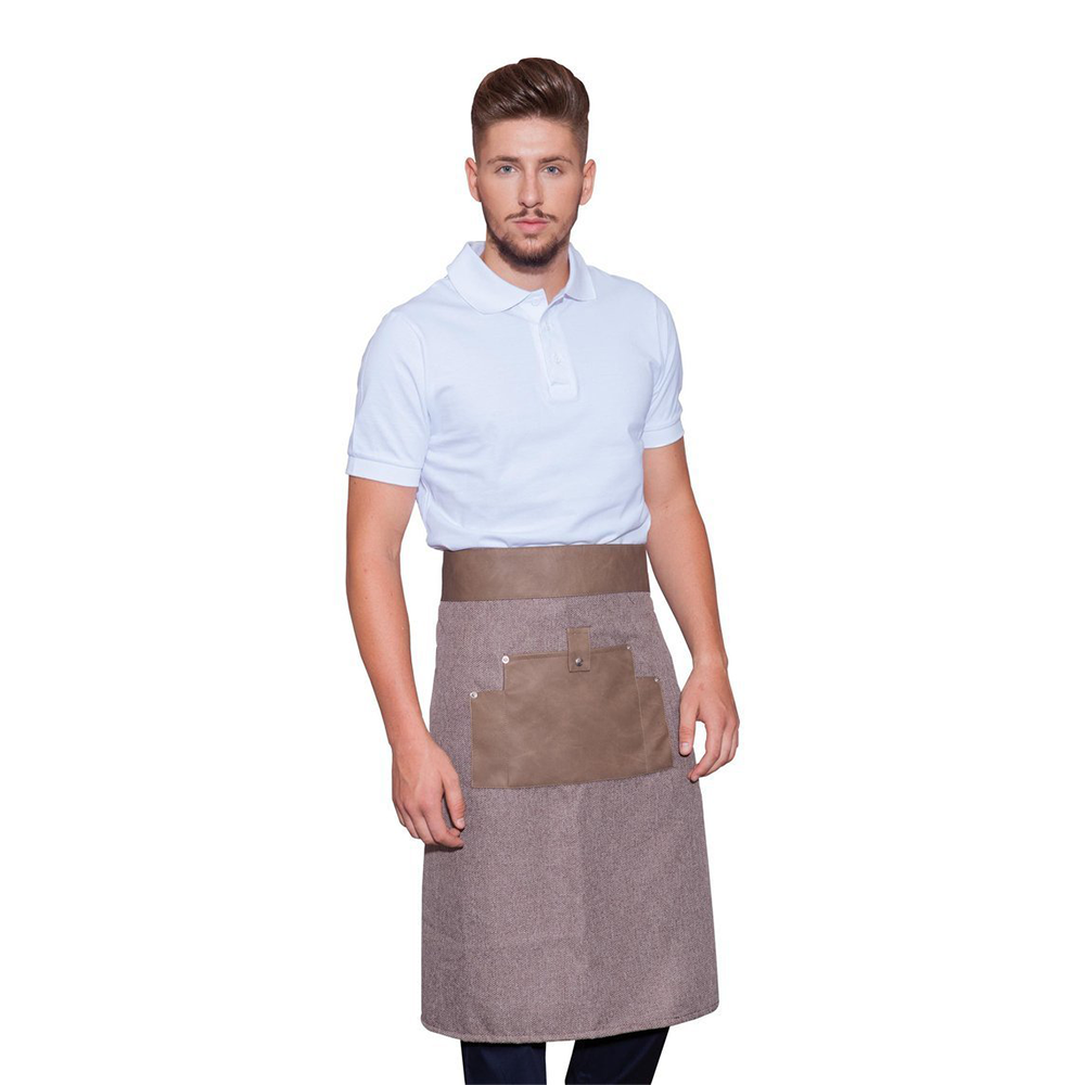 GREMBIULE LUNGO TRAMA CANAPA VINTAGE ANTIMACCHIA